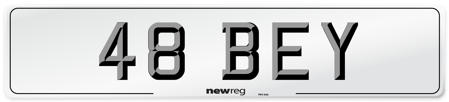 48 BEY Number Plate from New Reg